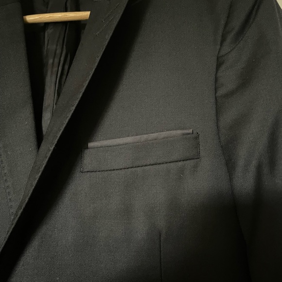 Kooples Navy Womens Blazer Suit Jacket With Shoulder Pads - Picture 6 of 10